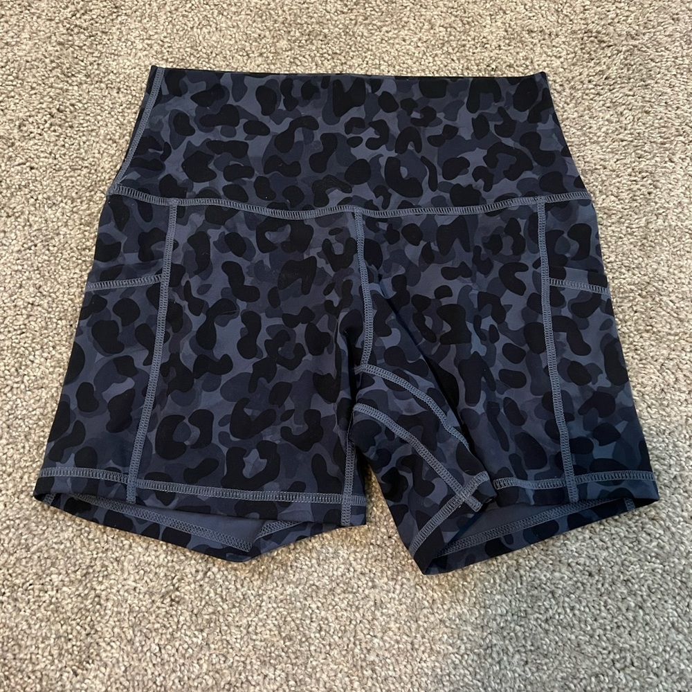 Blue Leopard Shorts